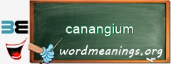 WordMeaning blackboard for canangium